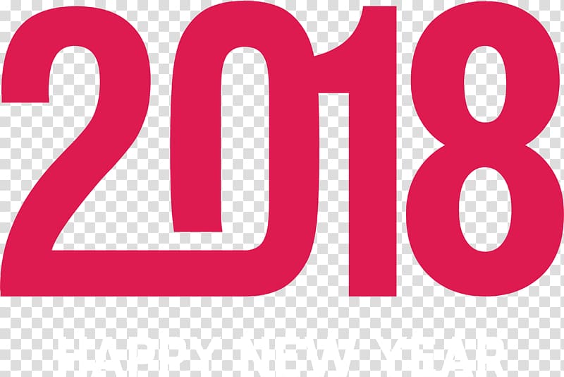 2018 happy new year text, Euclidean , Pink 2018 art word transparent background PNG clipart