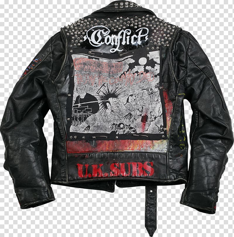Leather jacket Punk fashion T-shirt, jacket transparent background PNG clipart