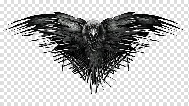 Raven bird illustration, Bran Stark Three-Eyed Raven Daenerys Targaryen Daario Naharis Khal Drogo, raven transparent background PNG clipart