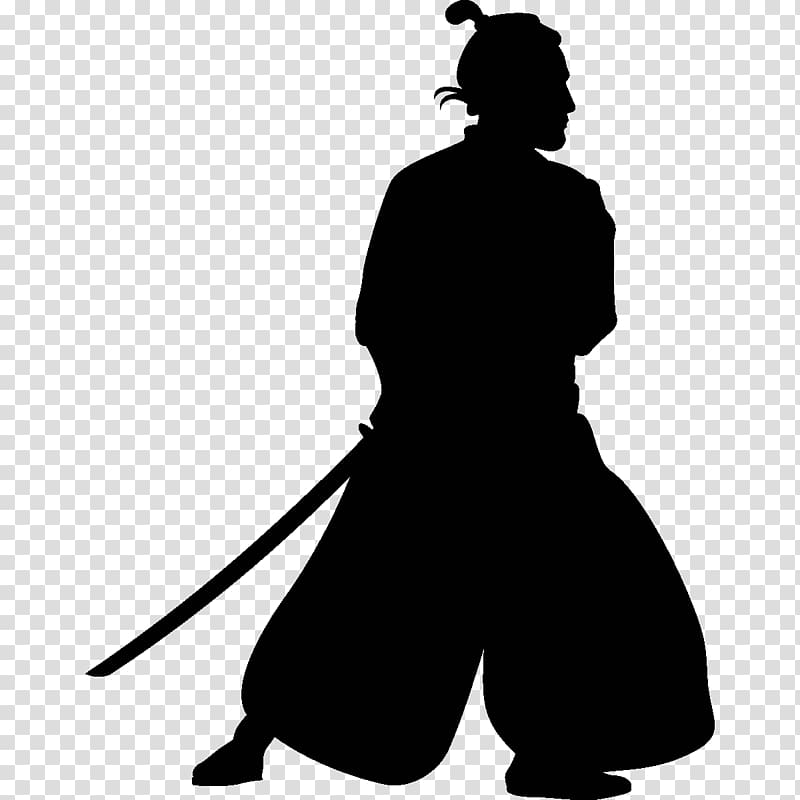 Silhouette Samurai Portrait , samurai transparent background PNG clipart