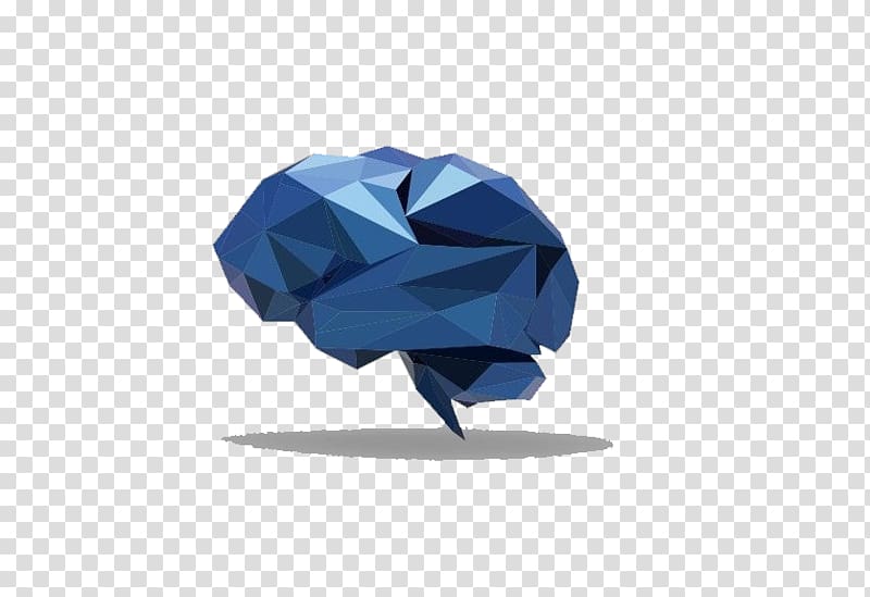 Blue Brain Project Cerebrum Crystal structure, Crystallize brain transparent background PNG clipart