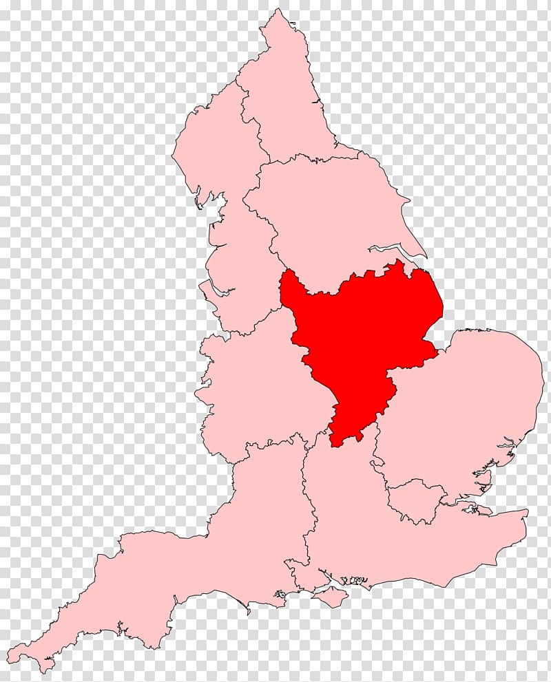 The Midlands East Midlands NUTS 1 statistical regions of England, others transparent background PNG clipart