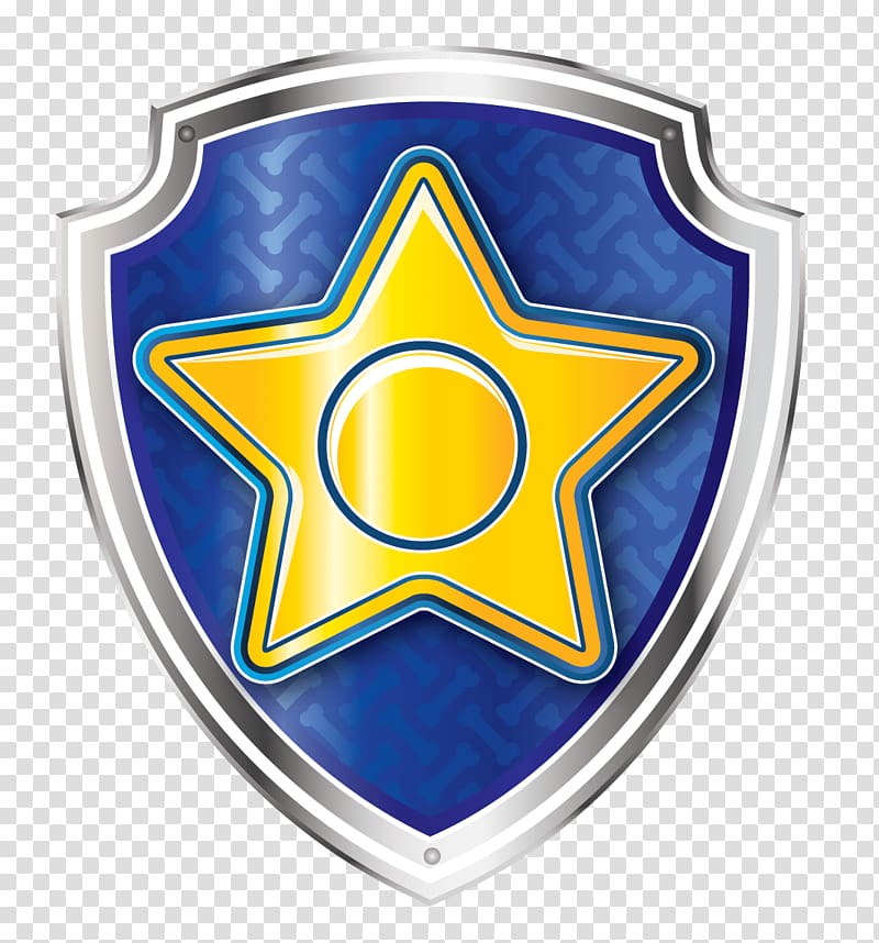 Badge Chase Bank Patrol Drawing , paw patrol, blue and yellow star logo transparent background PNG clipart