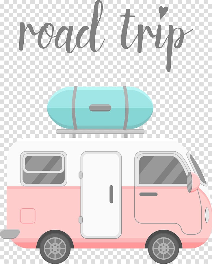 pink and white bus , Caravan illustration Mobile home Illustration, cartoon car transparent background PNG clipart