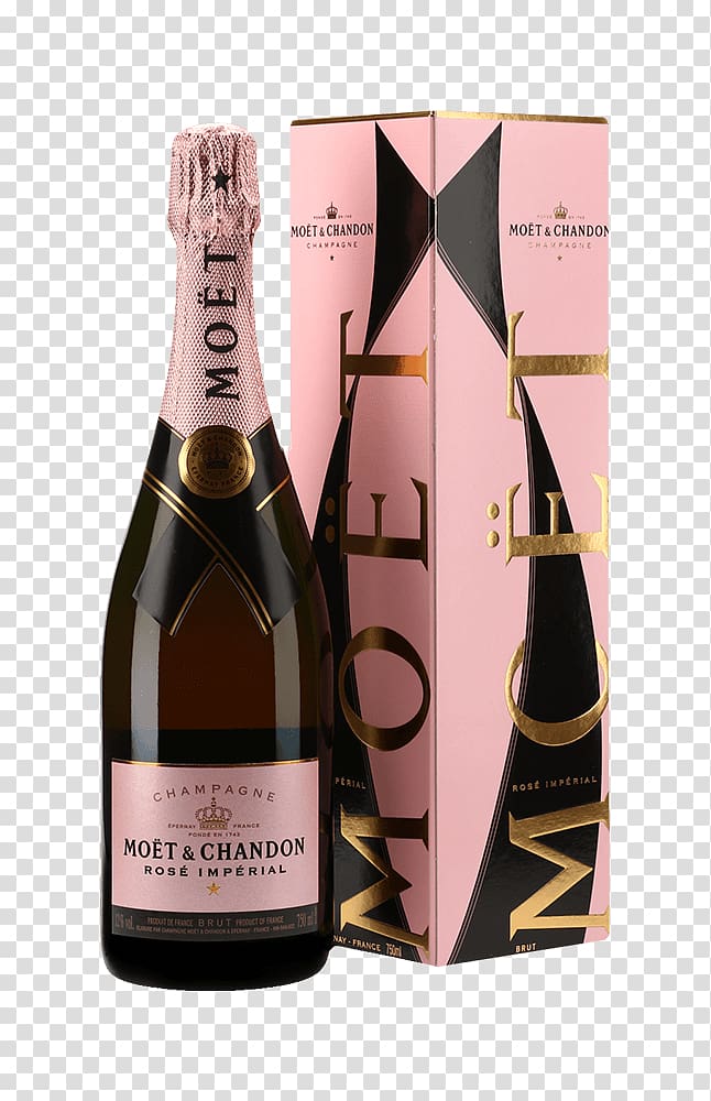 Champagne Moët & Chandon Wine Rosé Moet & Chandon Imperial Brut, champagne transparent background PNG clipart