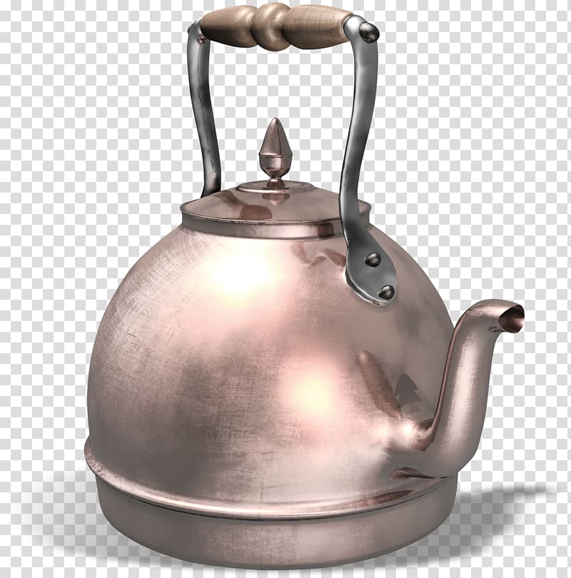 Kettle Copper Teapot Metal Brass, Kettle transparent background PNG clipart