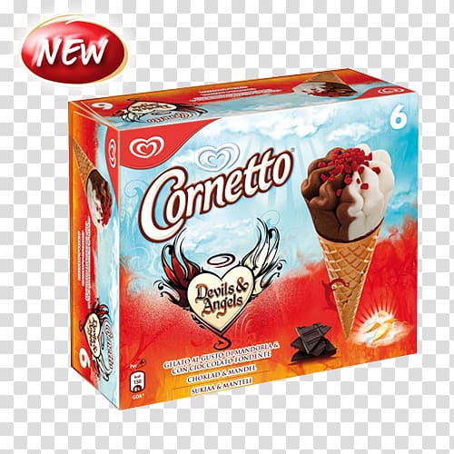 Ice Cream Cones Cornetto Flavor, devil and angel transparent background PNG clipart