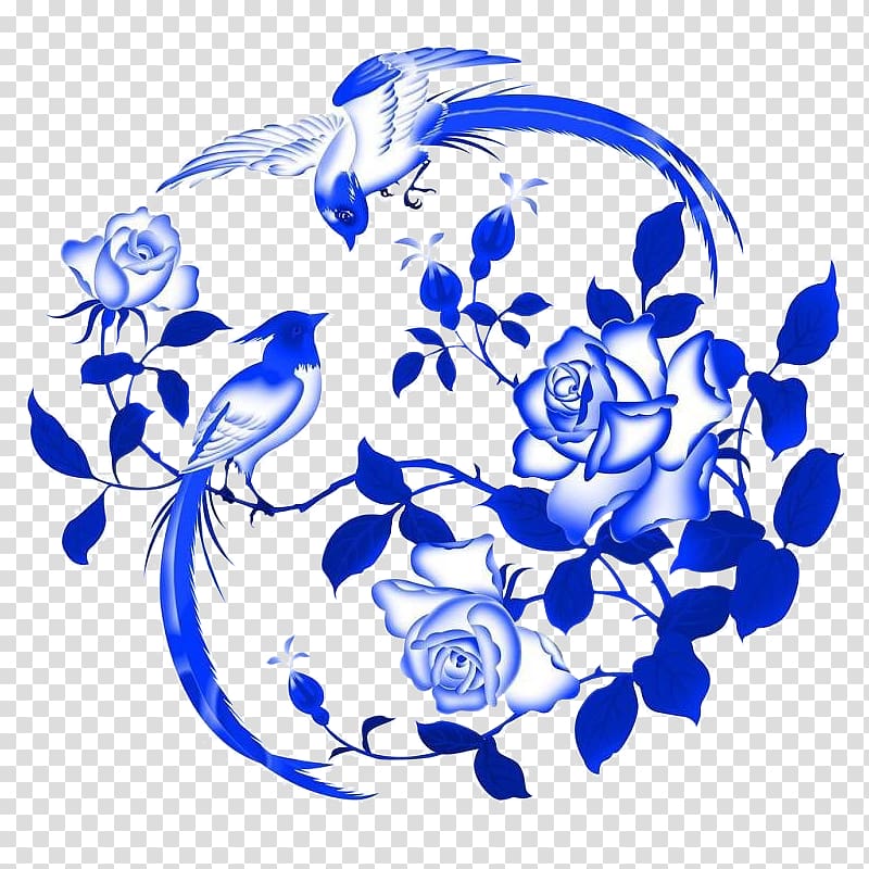 Blue and white pottery , Blue And White Style transparent background PNG clipart