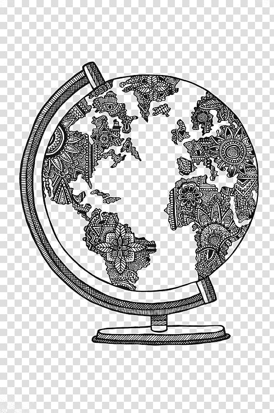 Globe World Drawing Sketch, globe transparent background PNG clipart