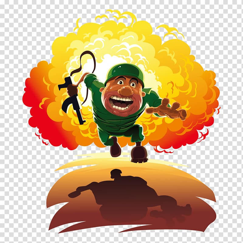Cannon Explosion Euclidean Explosive material, Running man transparent background PNG clipart