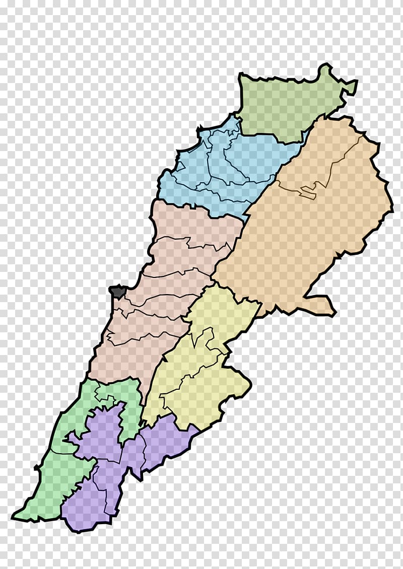 Mount Lebanon Governorate Sidon District Nabatieh Governorate Akkar District Governorates of Lebanon, divided transparent background PNG clipart
