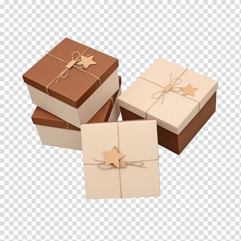 Box Paper Gift Packaging and labeling, Star gift box transparent background PNG clipart