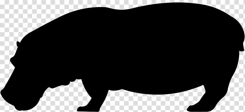 file formats Lossless compression, Hippopotamus Silhouette transparent background PNG clipart