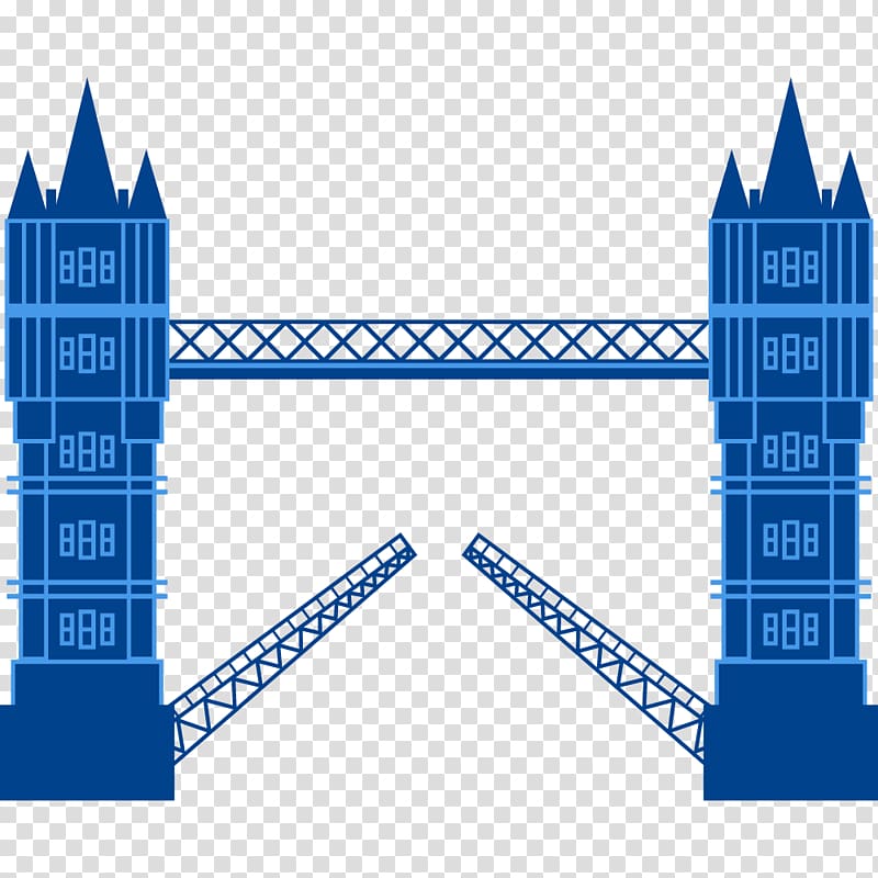 Building Blue , Blue geometric high, rise bridge transparent background PNG clipart