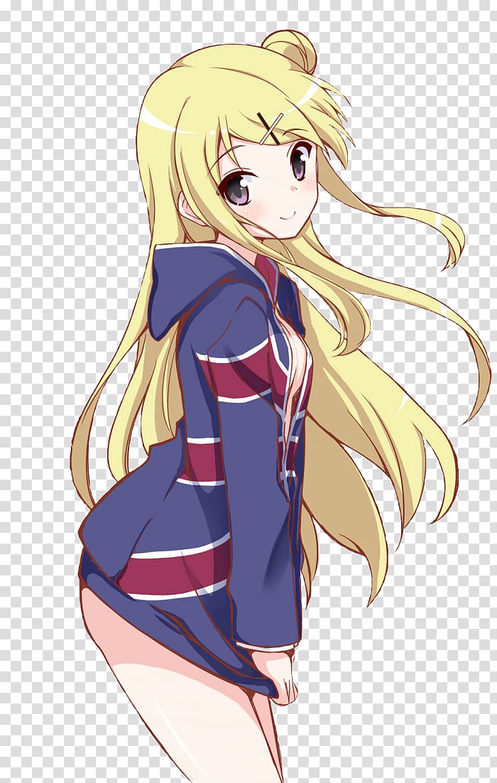 Anime Long hair Saki Hairpin Hime cut, Anime transparent background PNG clipart