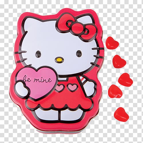 Hello Kitty Candy Food Lollipop Tin box, candy transparent background PNG clipart