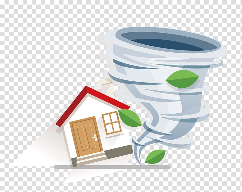 Tornado Natural disaster, Tornado struck the house transparent background PNG clipart