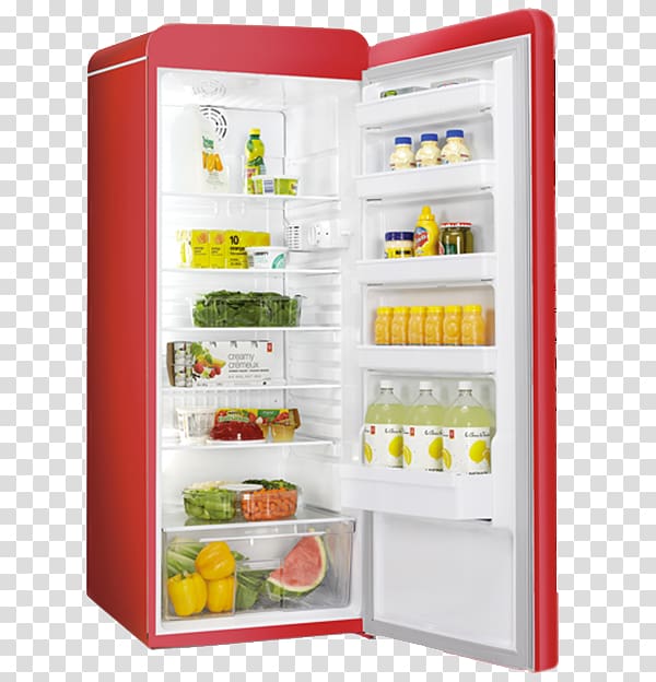 red single-door refrigerator, Refrigerator , Refrigerator transparent background PNG clipart