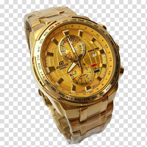 Gold Watch strap Casio Edifice, louis vuitton shoes for women transparent background PNG clipart