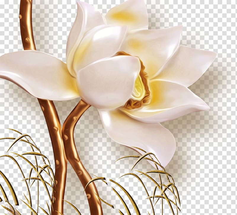 white lotus flower illustration, Flower Floral design, Diphtheria lotus transparent background PNG clipart