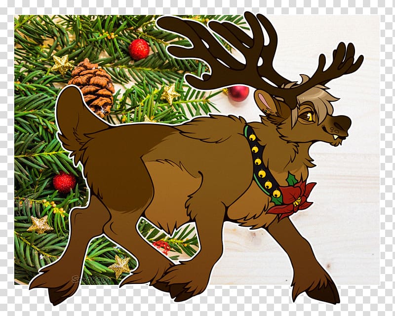 Reindeer YouTube Antler Christmas ornament, raindeer transparent background PNG clipart