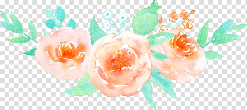 pink flowers illustration, Garden roses Beach rose Flower, Orange painted pattern of roses transparent background PNG clipart