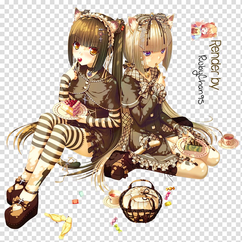 Vanilla and Chocolat nekomimi chocolat neko anime sayori chocolate  vanilla HD wallpaper  Peakpx