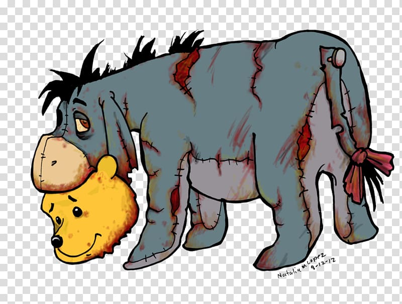 Eeyore Winnie the Pooh Zombie Cartoon Character, Eeyore transparent background PNG clipart