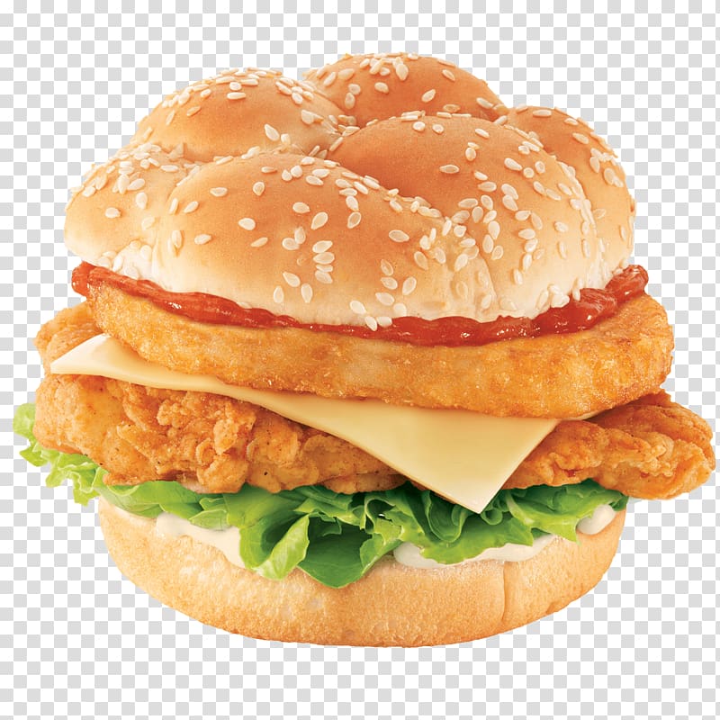 hamburger meal, Zinger Tower KFC transparent background PNG clipart