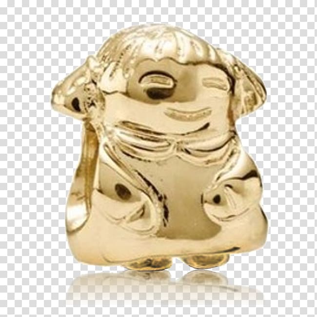 Gold Pandora Jewellery Charm bracelet Earring, gold transparent background PNG clipart