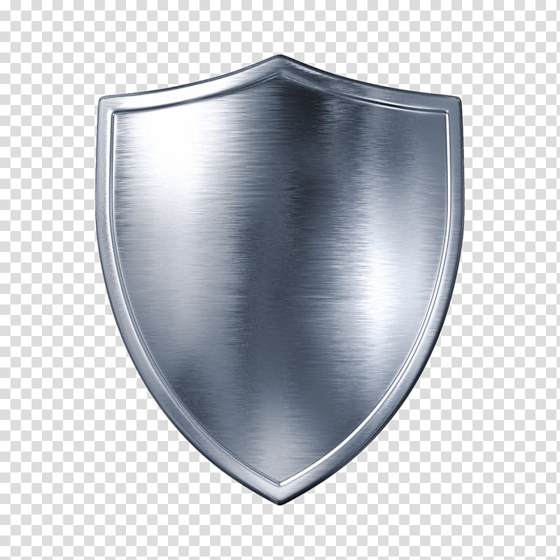 Metal Icon, Silver Metal Shield transparent background PNG clipart