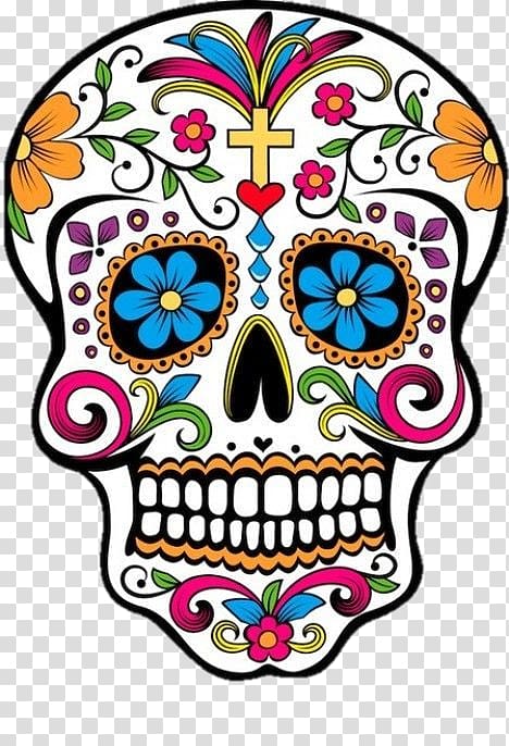 Calavera Day of the Dead Skull , skull transparent background PNG clipart