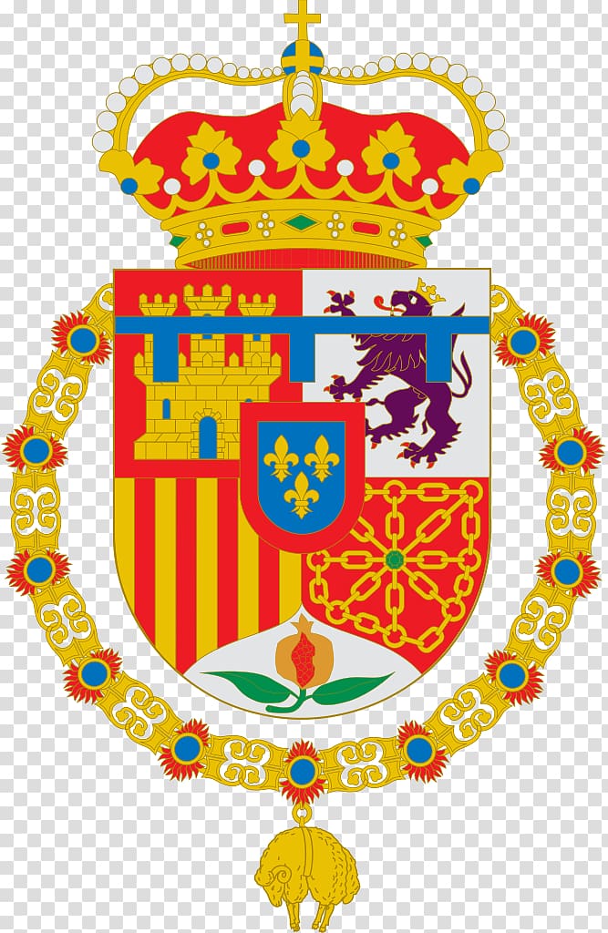 Coat of arms of Spain Coat of arms of the King of Spain Escutcheon Order of the Golden Fleece, Pelagius Of Asturias transparent background PNG clipart