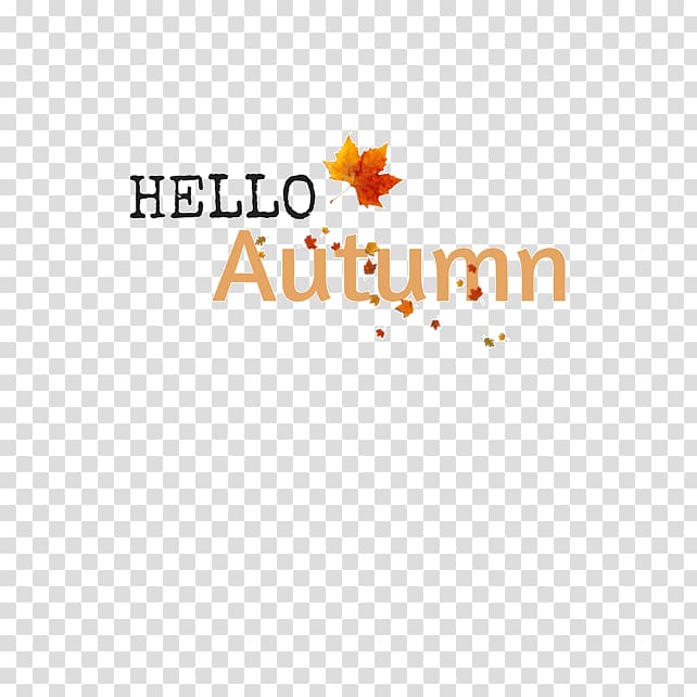 Autumn Quotation Saying Text, hello transparent background PNG clipart