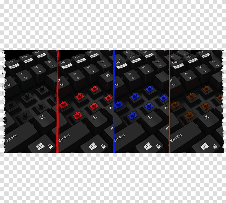 Computer keyboard Gaming keypad Backlight OZONE Gaming Gear Ozone Strike Pro Espagnol Space bar, light transparent background PNG clipart