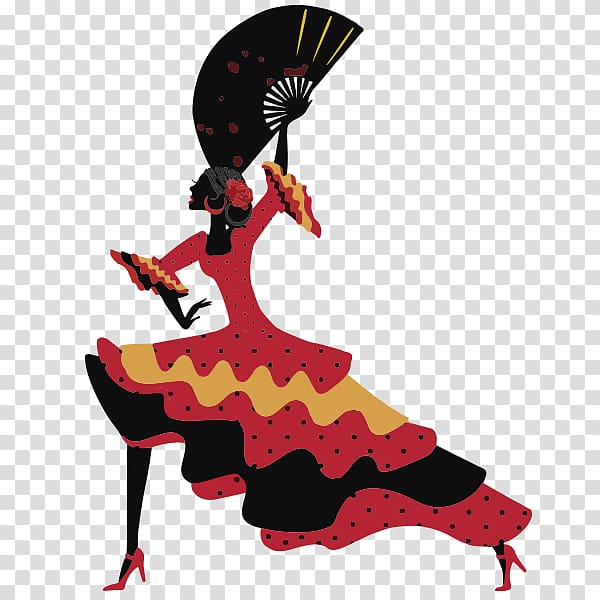Flamenco Illustration Dancer, design transparent background PNG clipart