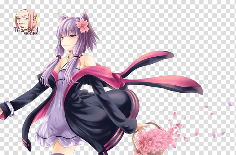 Yuzuki Yukari Catgirl Vocaloid Desktop IA, hair transparent background PNG clipart