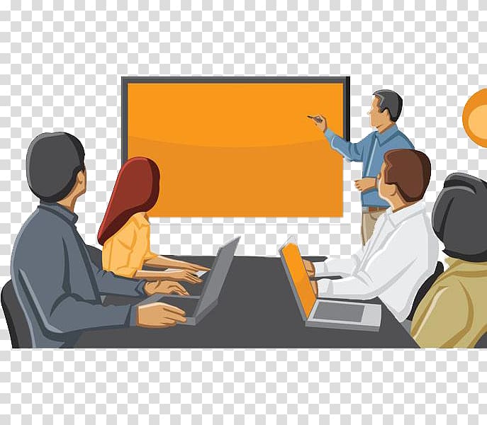 Meeting , Businessperson Cartoon , People in the office meeting transparent  background PNG clipart | HiClipart