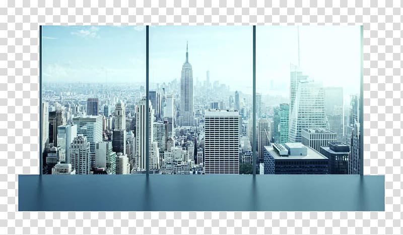 Manhattan Office Business Building , The city \'s floor, to, ceiling windows transparent background PNG clipart