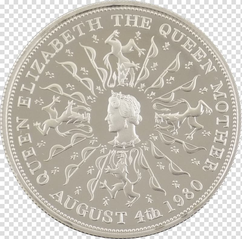 Commemorative coin Silver coin Crown, 80th silver transparent background PNG clipart