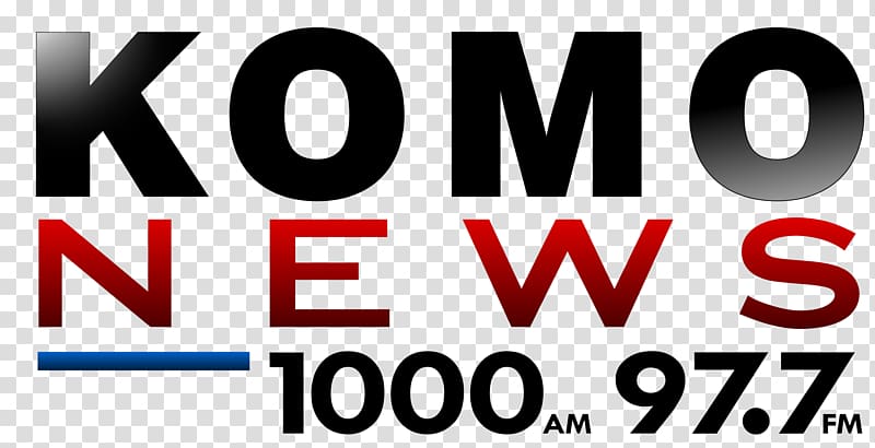Logo KOMO AM broadcasting All-news radio KING-TV, radio day transparent background PNG clipart