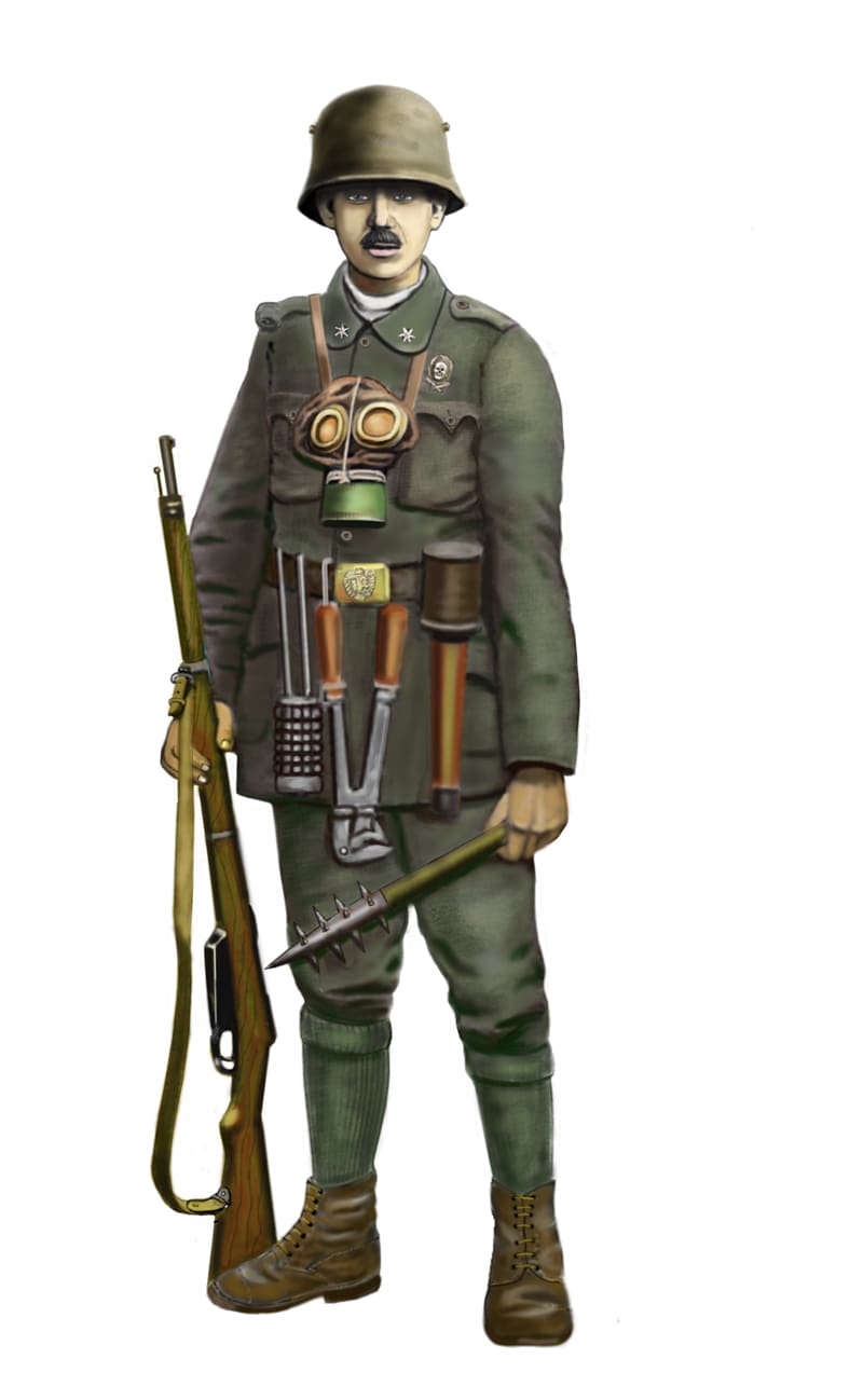 First World War Soldier Infantry Stormtrooper Shock troops, Soldier transparent background PNG clipart