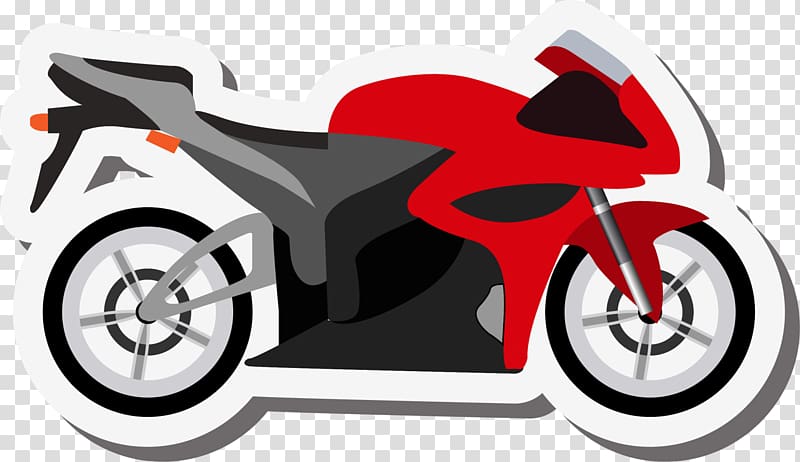 Car Motorcycle Wheel, Red handsome motorcycle transparent background PNG clipart