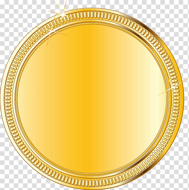 round gold-colored coin illustration, Metal Shield Euclidean Icon, Fine metallic shield transparent background PNG clipart