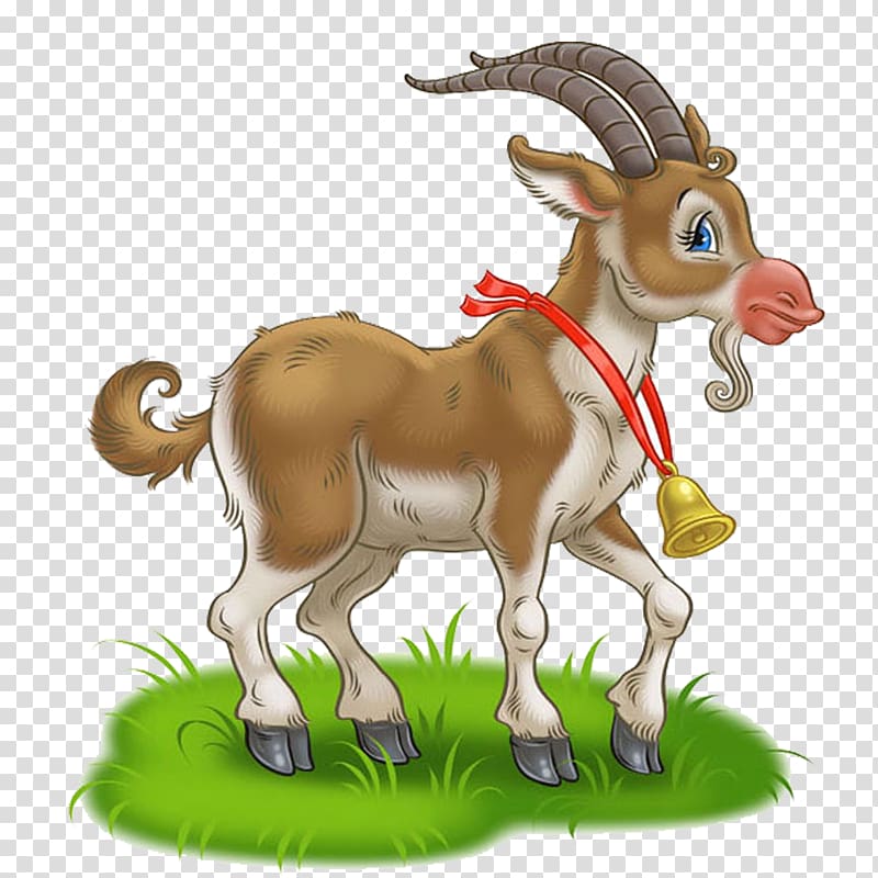 Old New Year Presentation Holiday Goat, Cartoon Goat transparent background PNG clipart