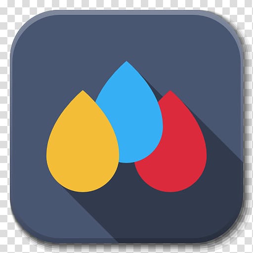 yellow, blue, and red liquid drops logo, symbol circle font, Apps Color B transparent background PNG clipart