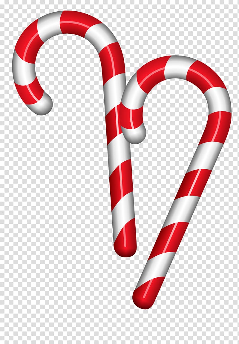 Candy cane Lollipop, Red candy cane transparent background PNG clipart