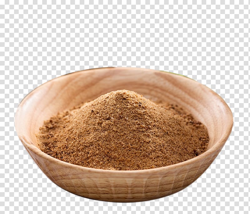 Ginger tea Brown sugar, Wooden bowl of brown sugar, ginger tea powder transparent background PNG clipart