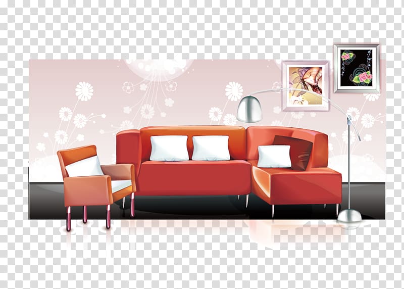 Interior Design Services Couch Home Interior Illustration