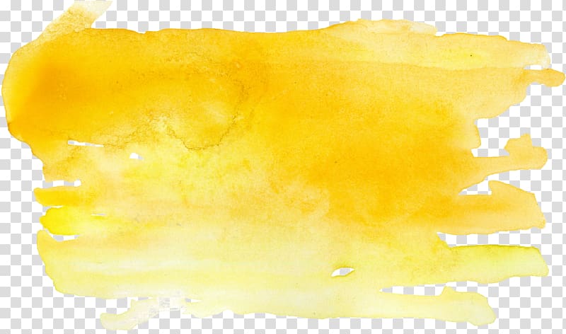 yellow watercolor effect transparent background PNG clipart